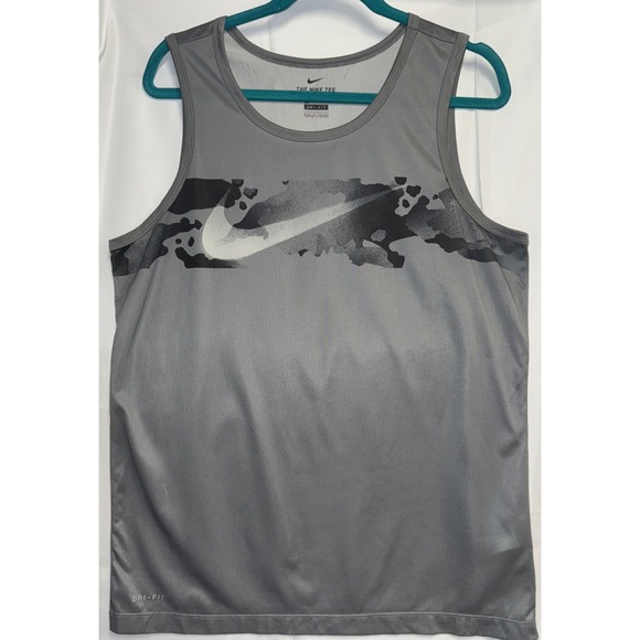 Nike Women's Gray DriFit Tank Top Size Medium - Picture 1 of 3